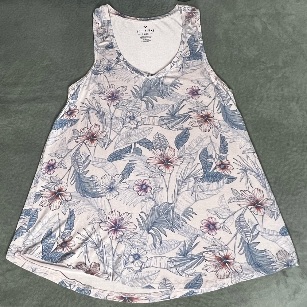 American Eagle Floral Print Tank Top